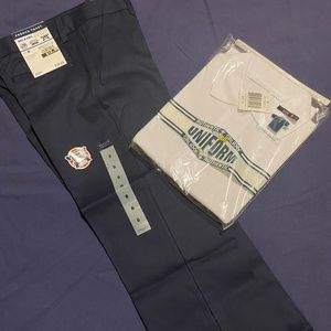 New - Navy Nlue Khakis and White Short Sleeve